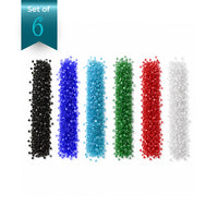 Glaschips für Basteln 6-Farben-Set, 3-7mm, jeweils 50g