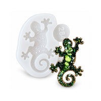 Stampo in silicone Premium cristallino, spilla lucertola, 5.5x3.8x0.5 cm