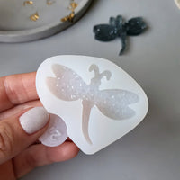 Crystal Dragonfly Brooch Silicone Mold, 4.5x5.3x0.5 cm
