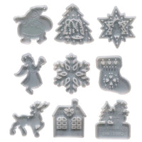 Artline Weihnachtsornamente Silikonform, Set mit 9 Stück, je 8.5 cm