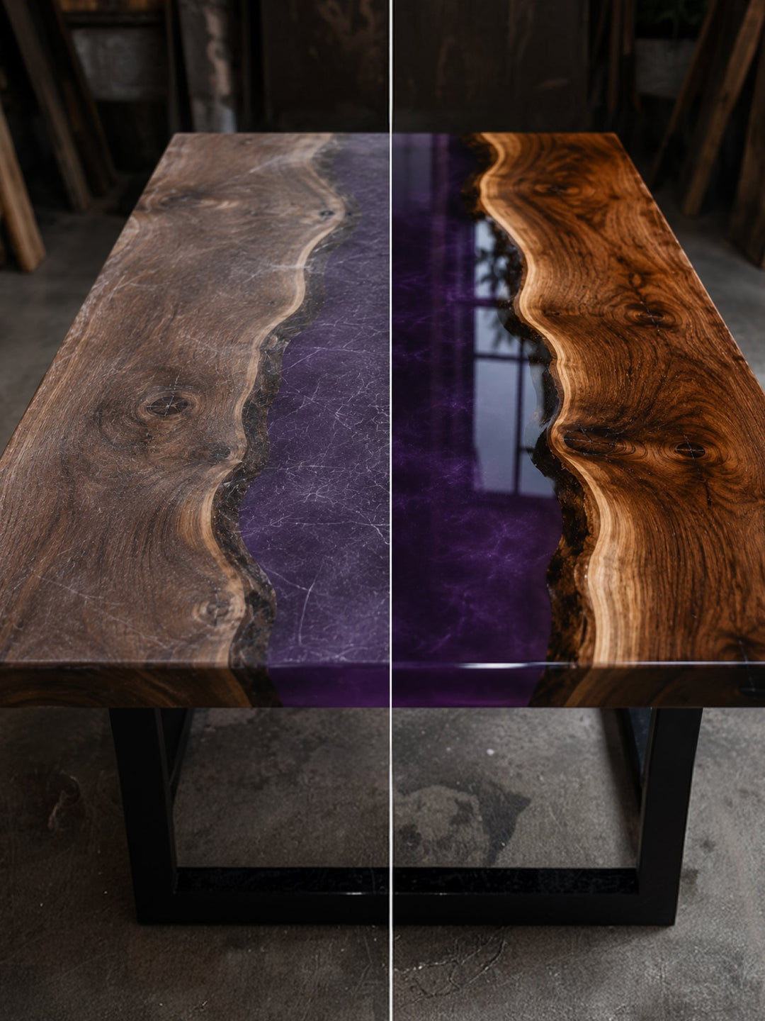 How to Polish Epoxy Resin on River Tables & Large Wood Projects ✨