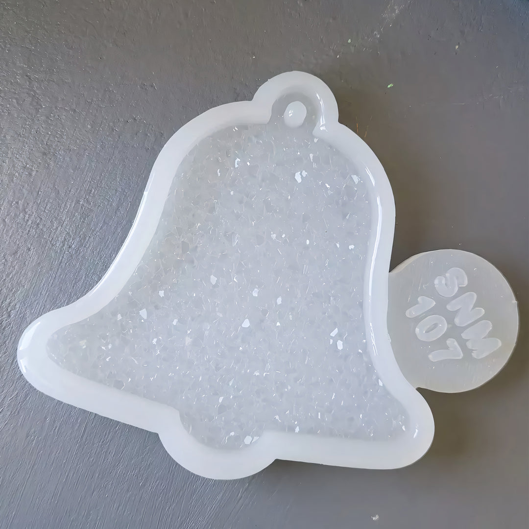 Crystal Bell Ornament Silicone Mold, 7.5x7.5x0.5 cm