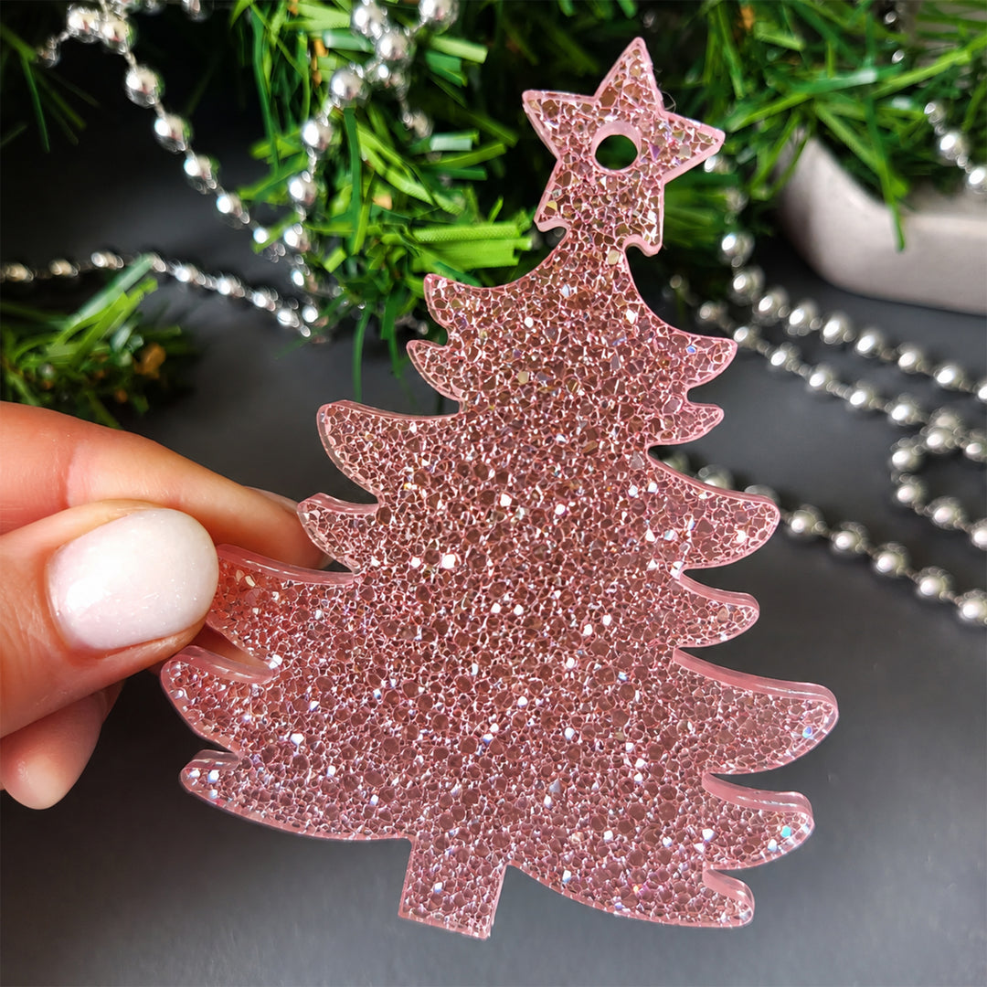 Crystal Christmas Tree Ornament Silicone Mold, 9x7x0.5 cm