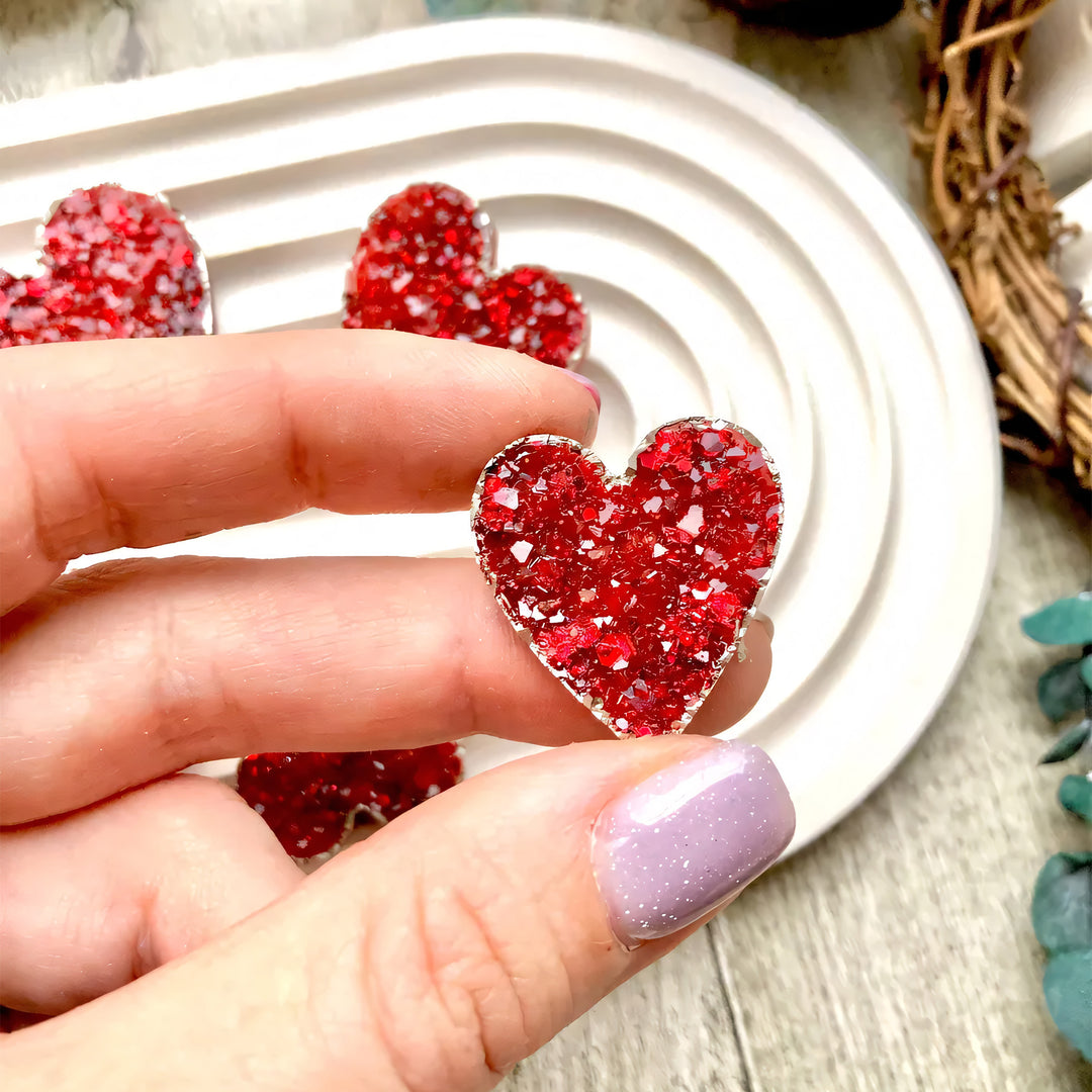 Crystal Heart Ornament Silicone Mold, Set of 3