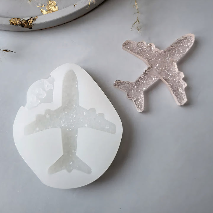 Crystal Airplane Brooch Silicone Mold, 5.9x5x0.5 cm