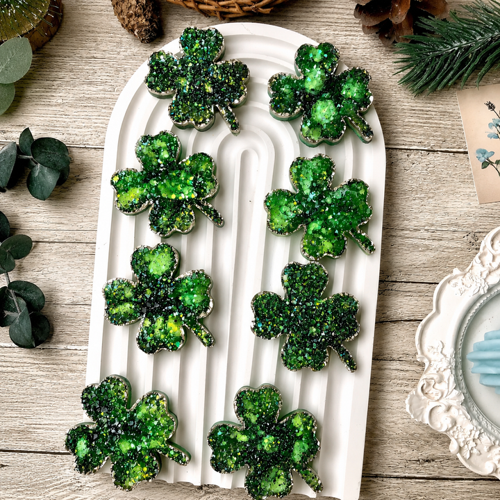 Crystal Four-Leaf Clover Brooch Silicone Mold, 5x4.2x0.5 cm