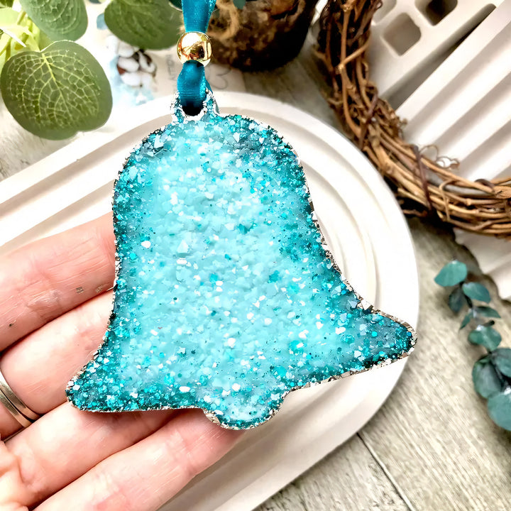 Crystal Bell Ornament Silicone Mold, 7.5x7.5x0.5 cm