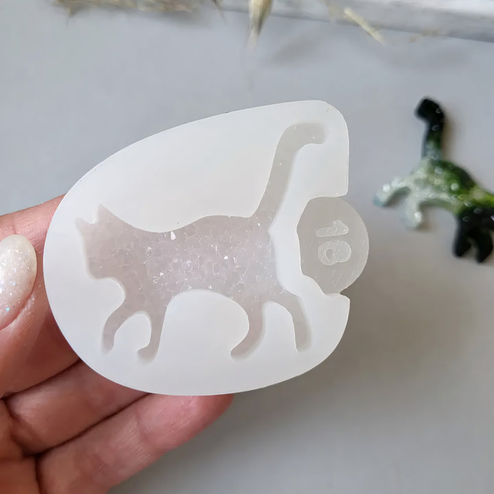 Crystal Kitten Brooch Silicone Mold, 4.5x5x0.5 cm