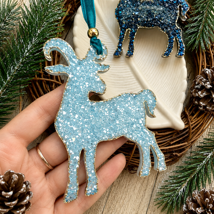 Crystal Ram Ornament Silicone Mold, 9.5x7x0.5 cm