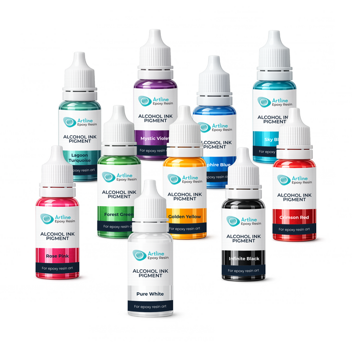 Artline Alcohol Ink 10ml bottle with vibrant colors