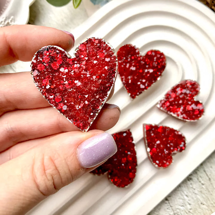 Crystal Heart Ornament Silicone Mold, Set of 3