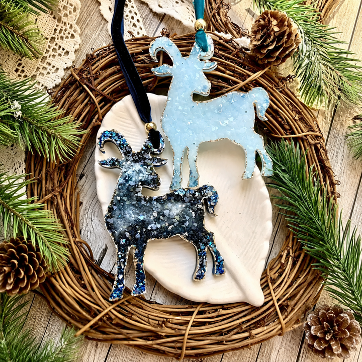 Crystal Ram Ornament Silicone Mold, 9.5x7x0.5 cm