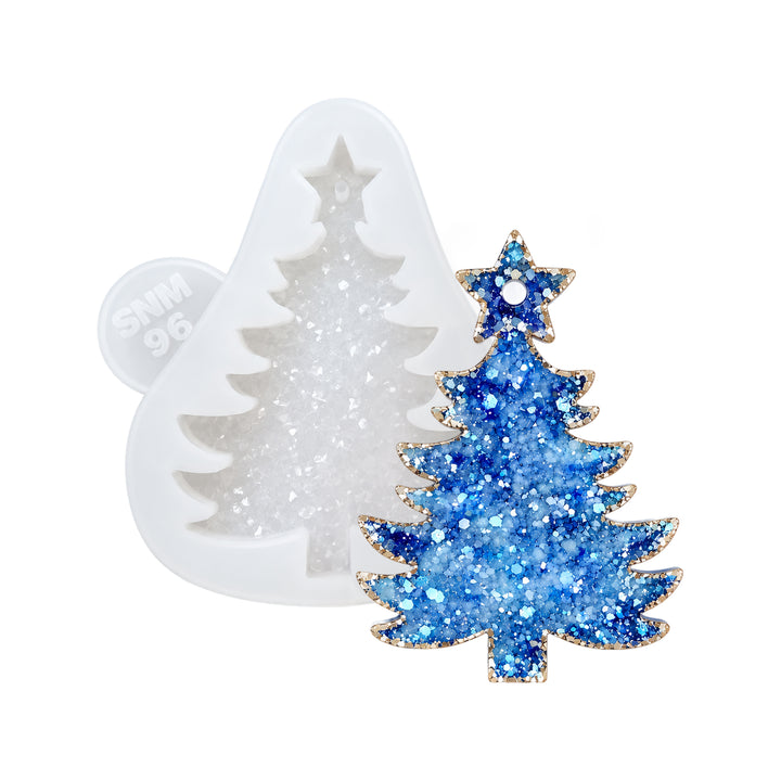 Crystal Christmas Tree Ornament Silicone Mold, 9x7x0.5 cm