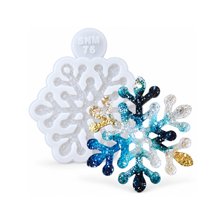 Crystal Snowflake Ornament 1 Silicone Mold, 8.5x8.5x0.5 cm