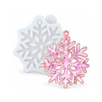 Crystal Snowflake Ornament 3 Silicone Mold, 9x9x0.5 cm
