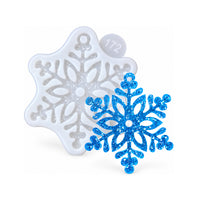Crystal Snowflake Ornament 5 Silicone Mold, 9x9x0.5 cm
