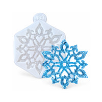 Crystal Snowflake Ornament 7 Silicone Mold, 9x8.3x0.5 cm