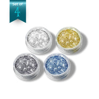 Brillo de diamante, paleta de 4 colores, 0,1 mm, 5 g cada uno