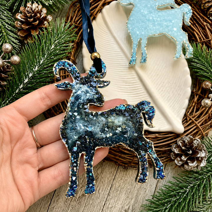 Crystal Ram Ornament Silicone Mold, 9.5x7x0.5 cm