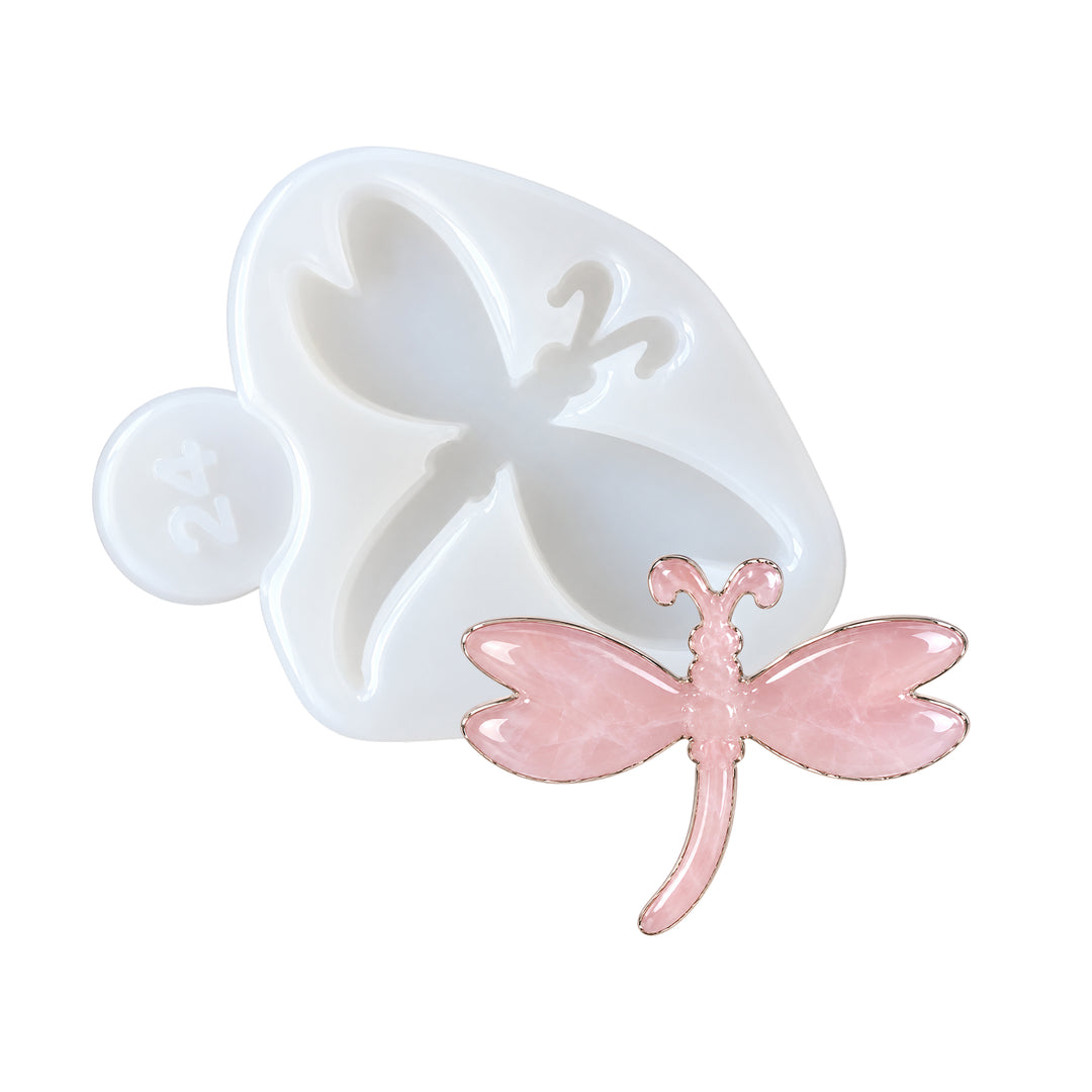 Artline premium dragonfly brooch silicone mold with glossy finish, main product view, 4.5x5.3x0.7 cm