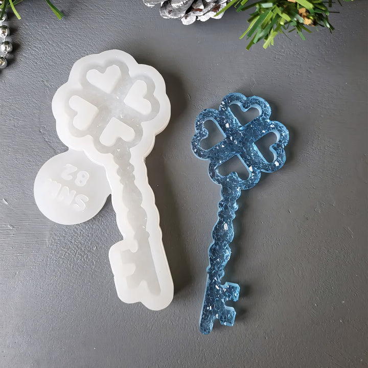 Crystal Key Ornament Silicone Mold, 10x4x0.5 cm