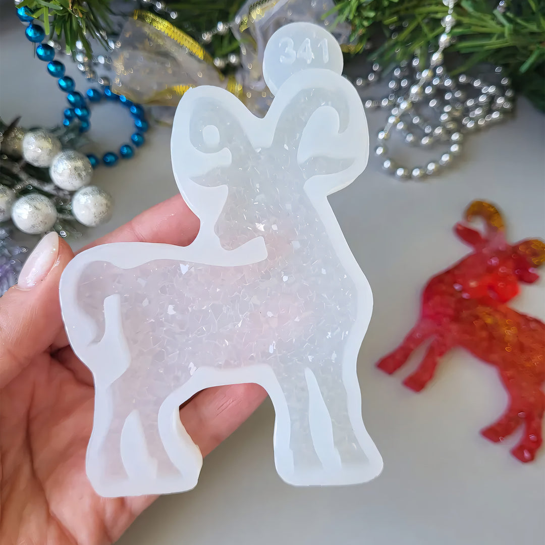 Crystal Ram Ornament Silicone Mold, 9.5x7x0.5 cm
