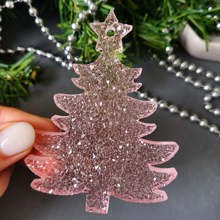 Crystal Christmas Tree Ornament Silicone Mold, 9x7x0.5 cm