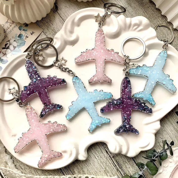 Crystal Airplane Brooch Silicone Mold, 5.9x5x0.5 cm