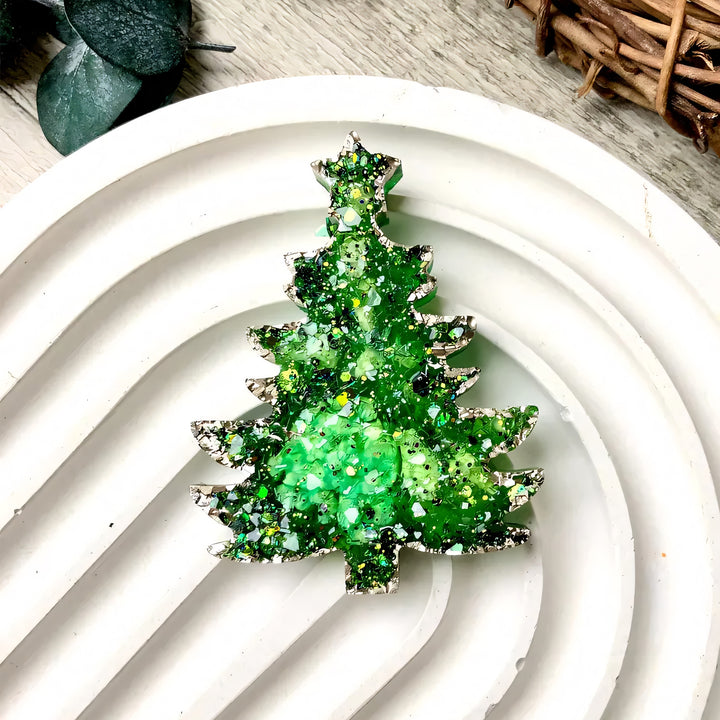 Crystal Christmas Tree Brooch Silicone Mold, 5.3x4x0.5 cm