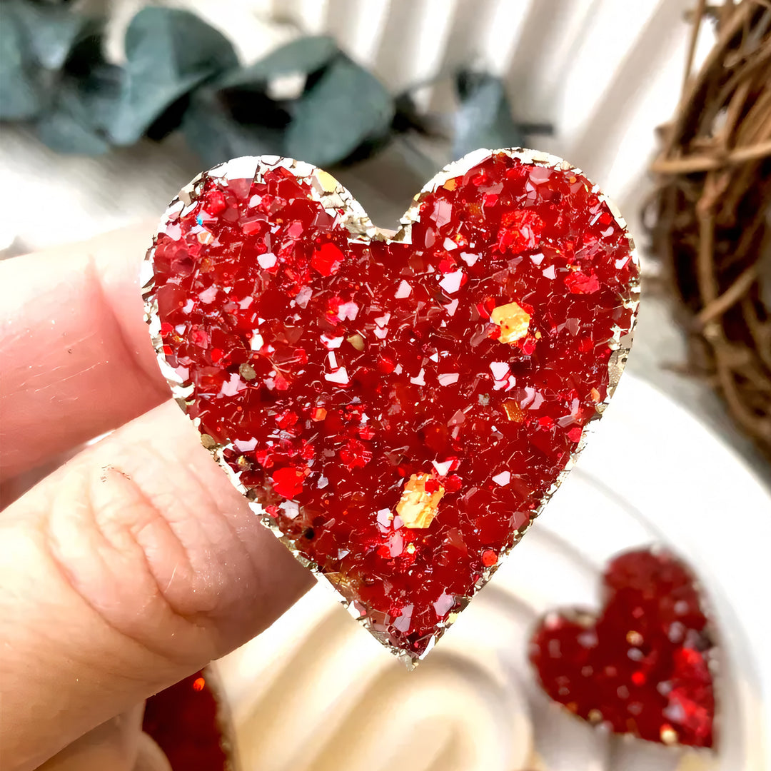 Crystal Heart Ornament Silicone Mold, Set of 3