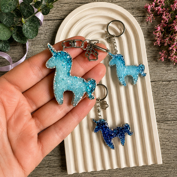 Crystal Unicorn Brooch Silicone Mold, 4x5x0.5 cm