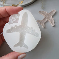 Crystal Airplane Brooch Silicone Mold, 5.9x5x0.5 cm