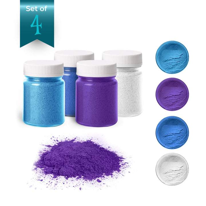 Artline Metallic Pigment Powder, Set of 4, 20g each
