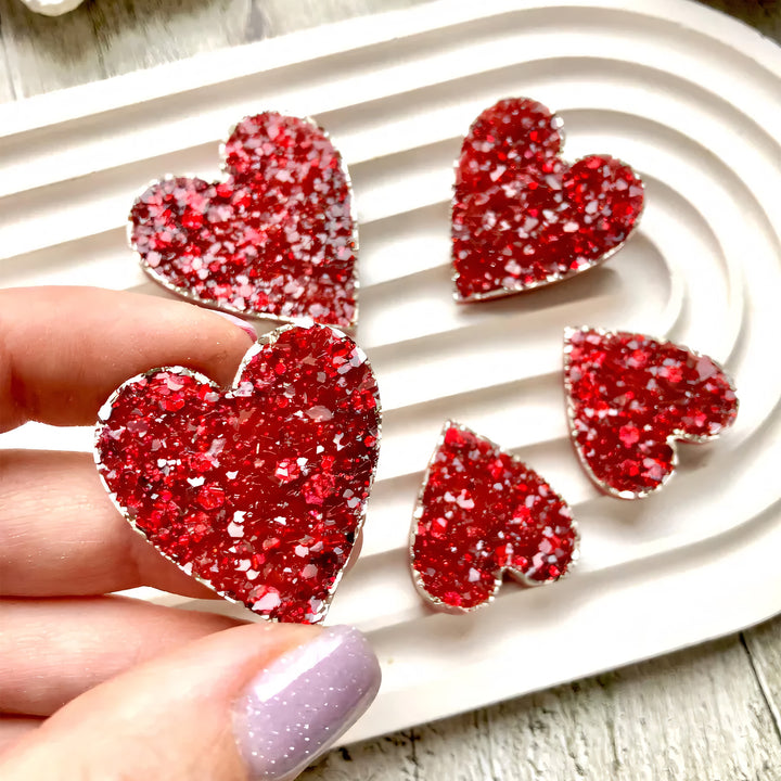 Crystal Heart Ornament Silicone Mold, Set of 3