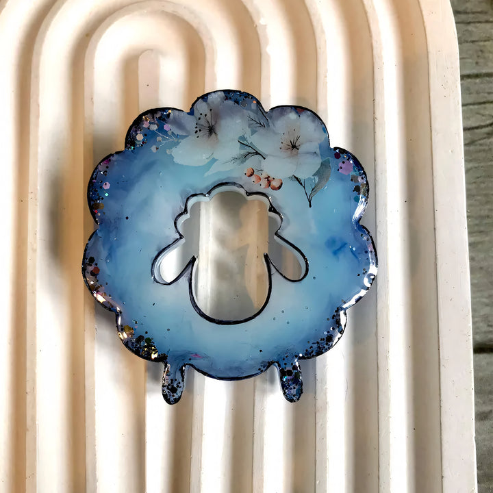 Glossy Sheep Brooch Silicone Mold, 5x4.8x0.7 cm