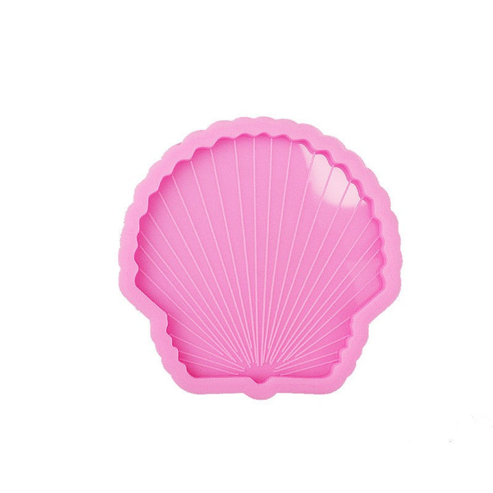 Molde de silicona para resina epóxica, formas de mar, vieira, tamaño - 7.8*8 cm