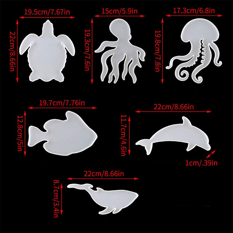 Create super adorable resin Ocean Animals with this 100% silicone mold and enjoy a fun parent-child time!
Easy to use:
Just pour the resin into the mold and keep it Silicone Mold - Jellyfish, 1 piece - Artline Epoxy Resin