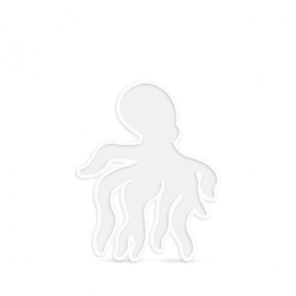 Silicone Mold - Octopus, translucent, 15x19.3 cm for resin crafting.