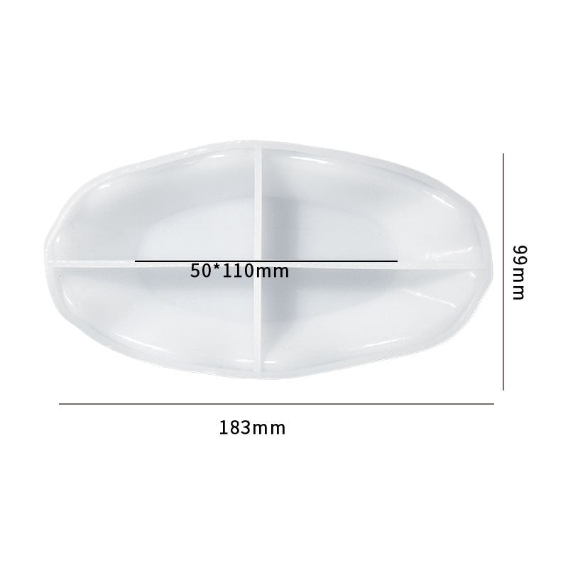 Molde de Silicona - Plato de Borde Ondulado, Ovalado 18.3x9.9x0.3 cm - Ideal para Arte en Resina