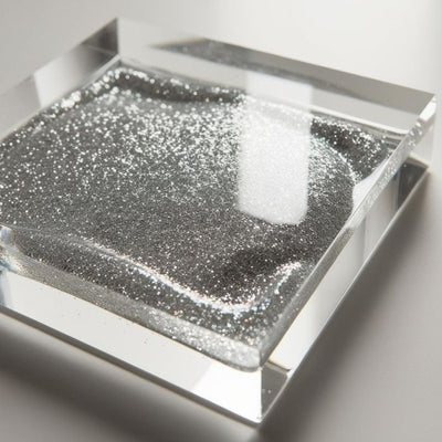 Paillettes en polyester argenté, 0,5 mm, 5 g