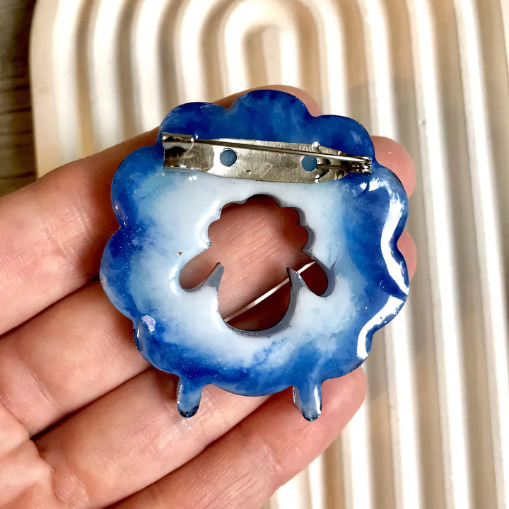 Glossy Sheep Brooch Silicone Mold, 5x4.8x0.7 cm