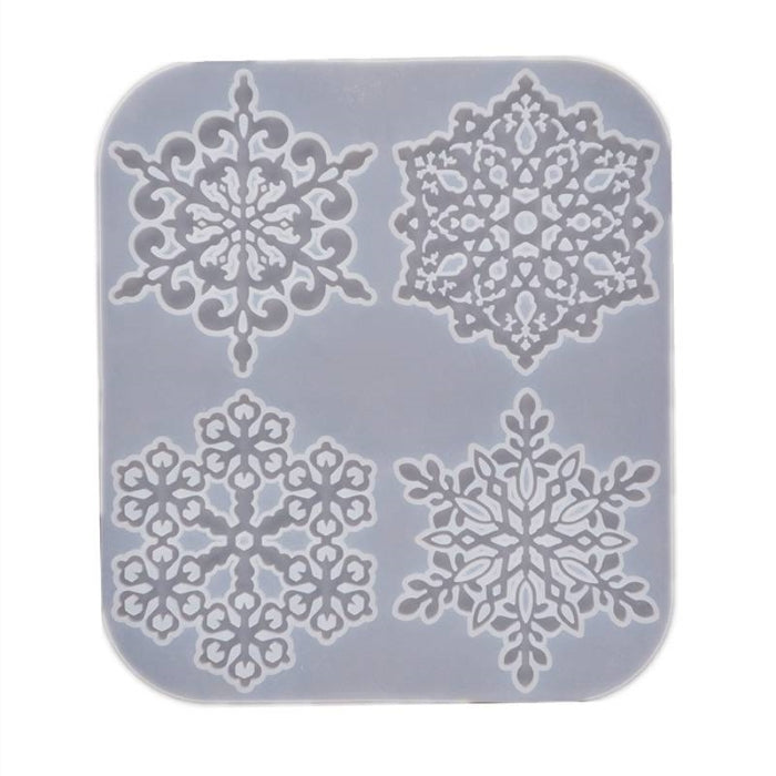 Stampo in silicone - Fiocchi di neve dell'albero di Natale, 23x20,5 cm