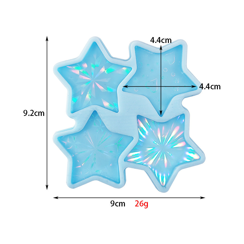 Stars in your hand! A Star Mold Set is an ideal gift for your loved ones whether it’s a birthday, anniversary, or Christmas!
Easy to use:
Just pour the resin into thSilicone Mold - Star 4 in 1 - Artline Epoxy Resin