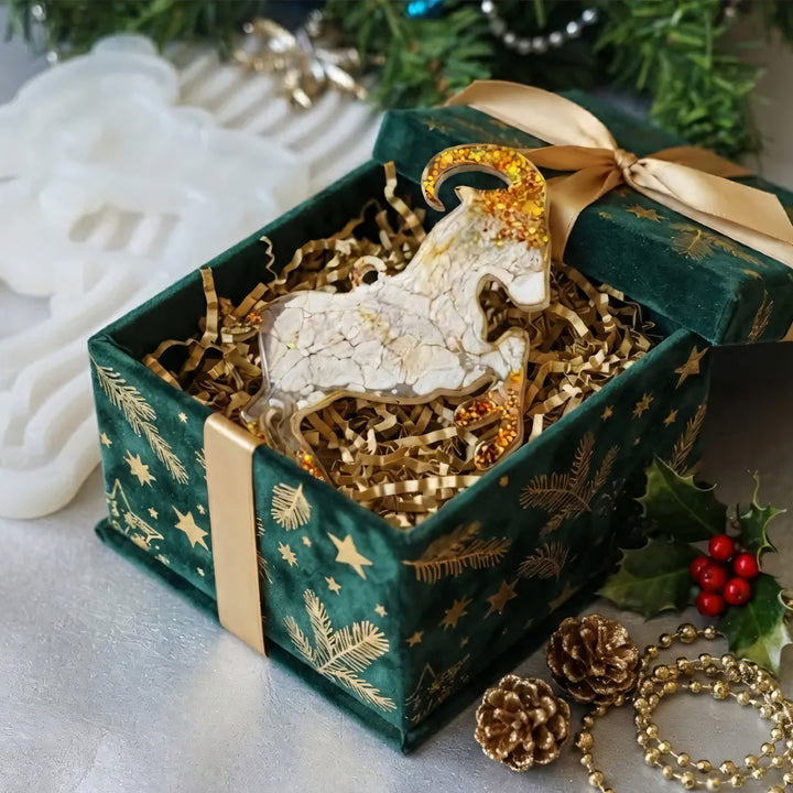 Glossy Goat Ornament (2027 Symbol) Silicone Mold, 8x8x0.6 cm