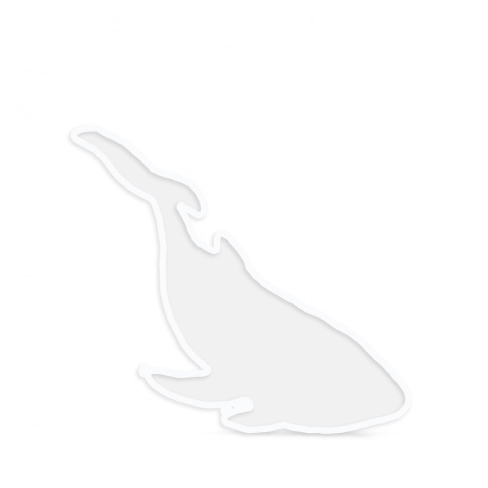 Molde de ballena de silicona, 22x8.7 cm, diseño translúcido para manualidades con resina.