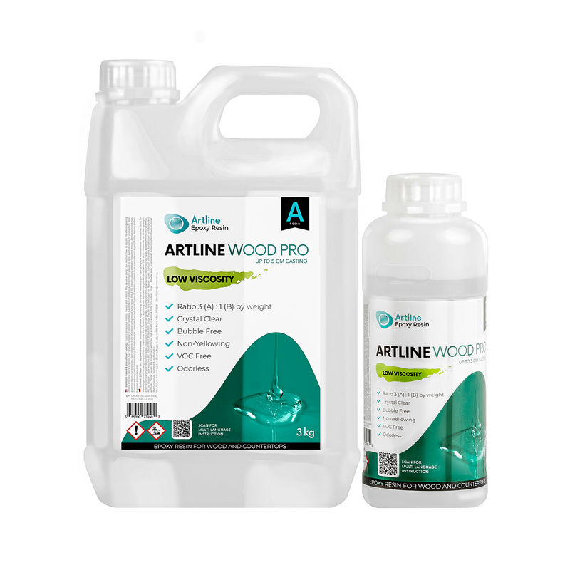 Artline Wood Pro Epoxy Resin clear self-leveling resin for wood projects with UV protection