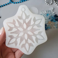 Crystal Snowflake Ornament 4 Silicone Mold, 9x7.5x0.5 cm