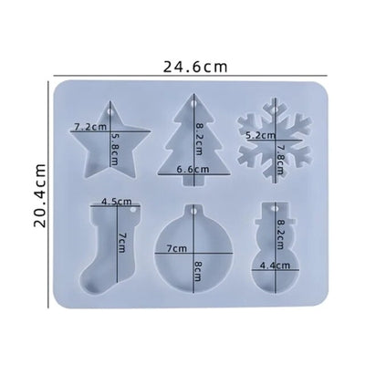 Stampo in silicone - Ornamenti natalizi, 20,4x24,6 cm