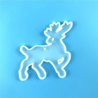 Silicone Mold for Christmas Ornaments, Reindeer Shape, 9 Pieces, 8.5 cm