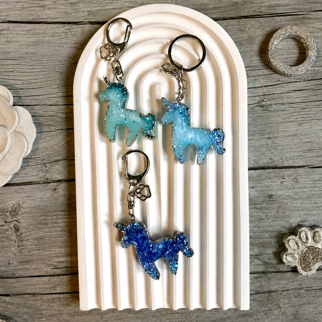 Crystal Unicorn Brooch Silicone Mold, 4x5x0.5 cm